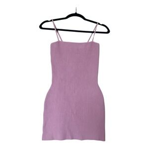 Aritzia Babaton Lilac Ribbed Knit Mini Dress – Size S